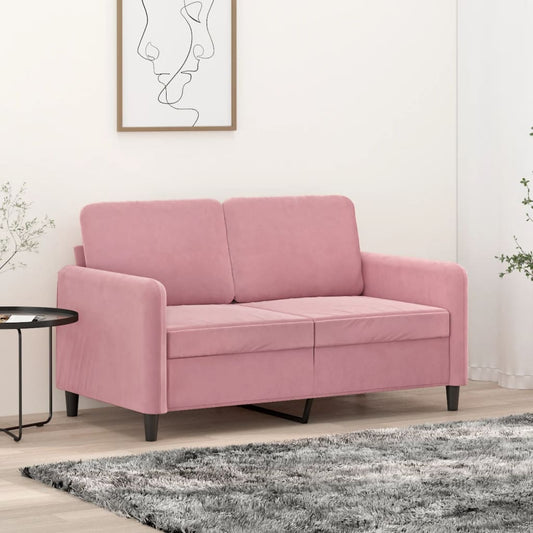 2-Sitzer-Sofa Rosa 120 cm Samt