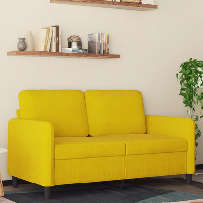 2-personers sofa gul 120 cm fløjl