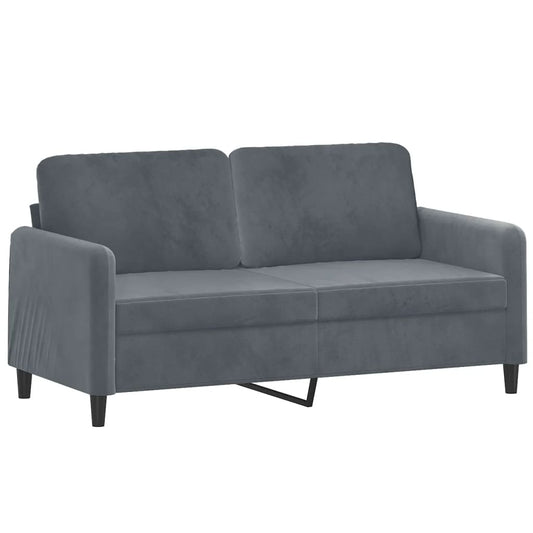 2-personers sofa mørkegrå 140 cm fløjl