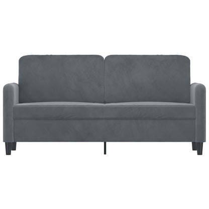 2-personers sofa mørkegrå 140 cm fløjl