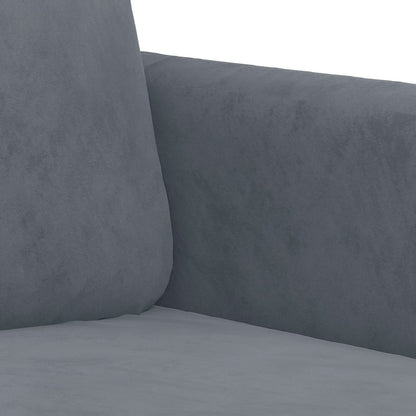 2-personers sofa mørkegrå 140 cm fløjl