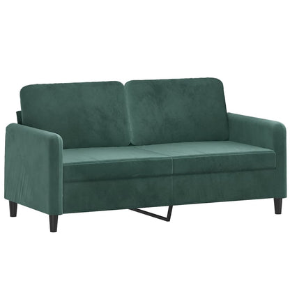 2-personers sofa mørkegrøn 140 cm fløjl