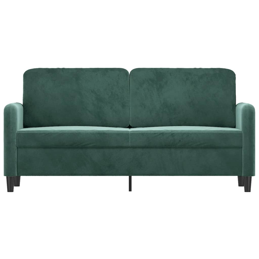 2-personers sofa mørkegrøn 140 cm fløjl