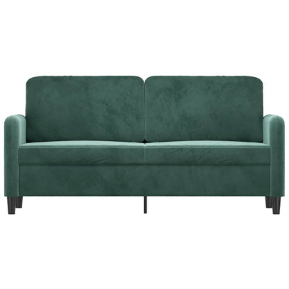 2-personers sofa mørkegrøn 140 cm fløjl