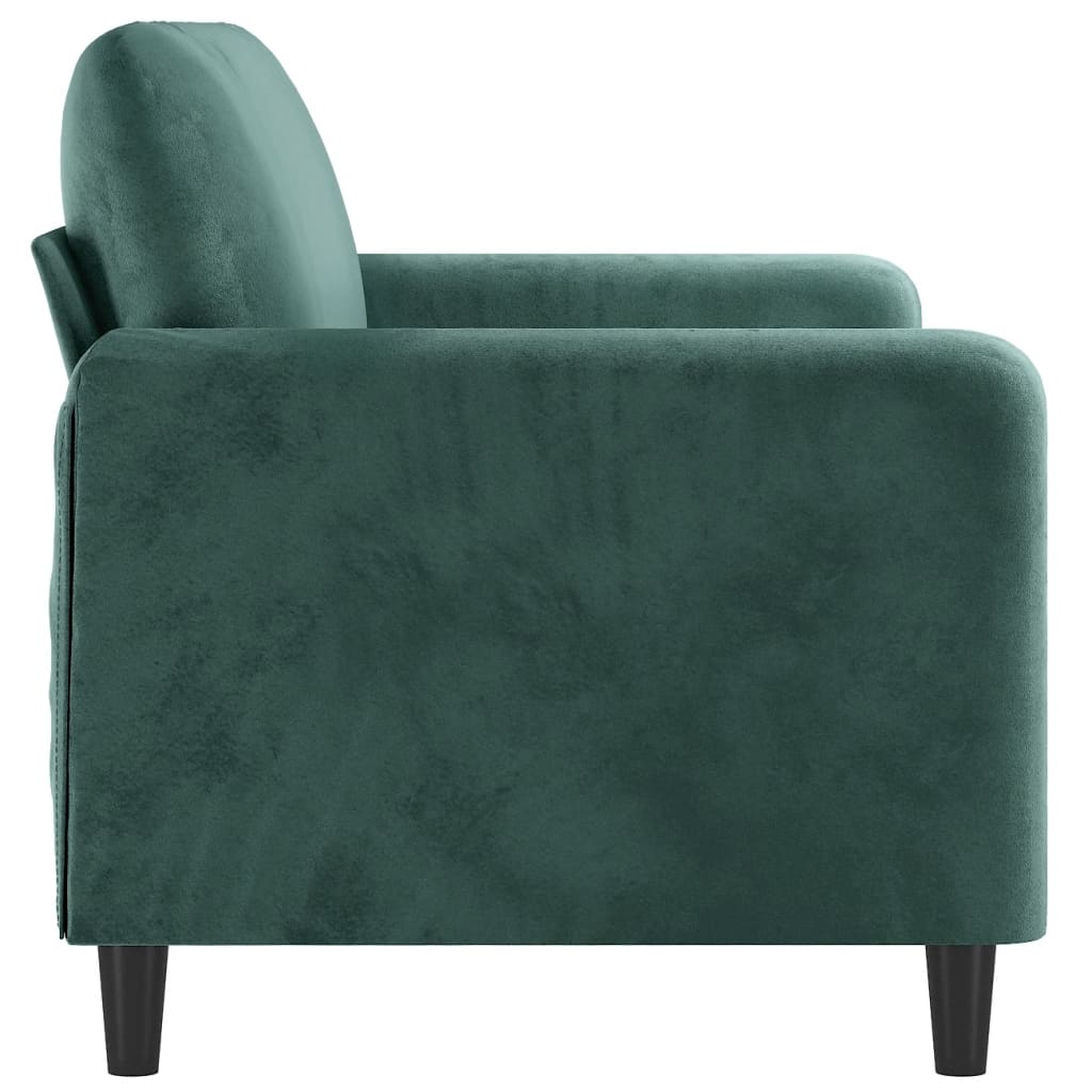 2-personers sofa mørkegrøn 140 cm fløjl