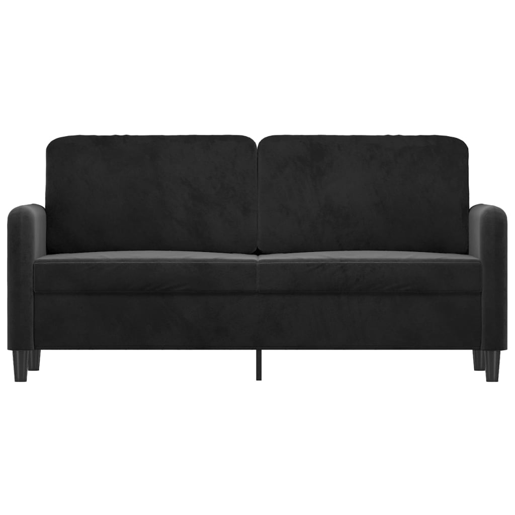 2-personers sofa sort 140 cm fløjl