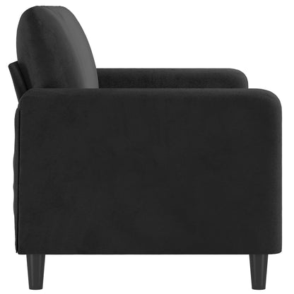 2-personers sofa sort 140 cm fløjl