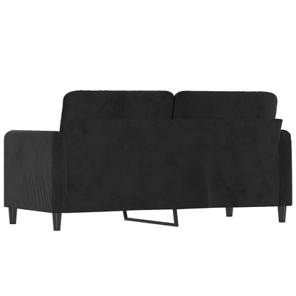 2-personers sofa sort 140 cm fløjl