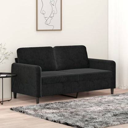 2-personers sofa sort 140 cm fløjl
