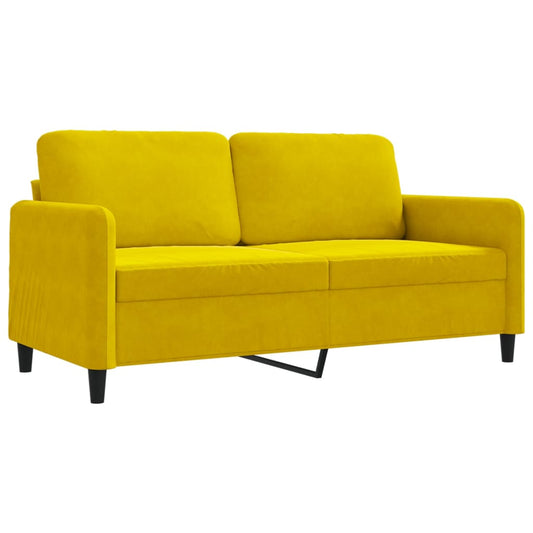 2-personers sofa gul 140 cm fløjl