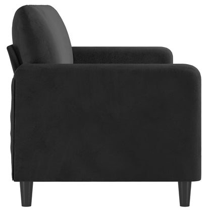 3-personers sofa sort 180 cm fløjl