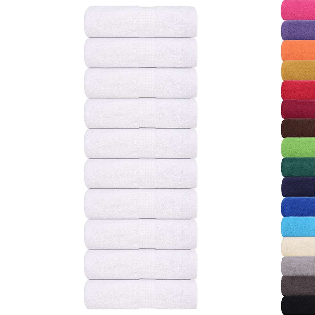 Vaskeklude 50 stk Hvide 15x21 cm 360 g/m² 100% bomuld