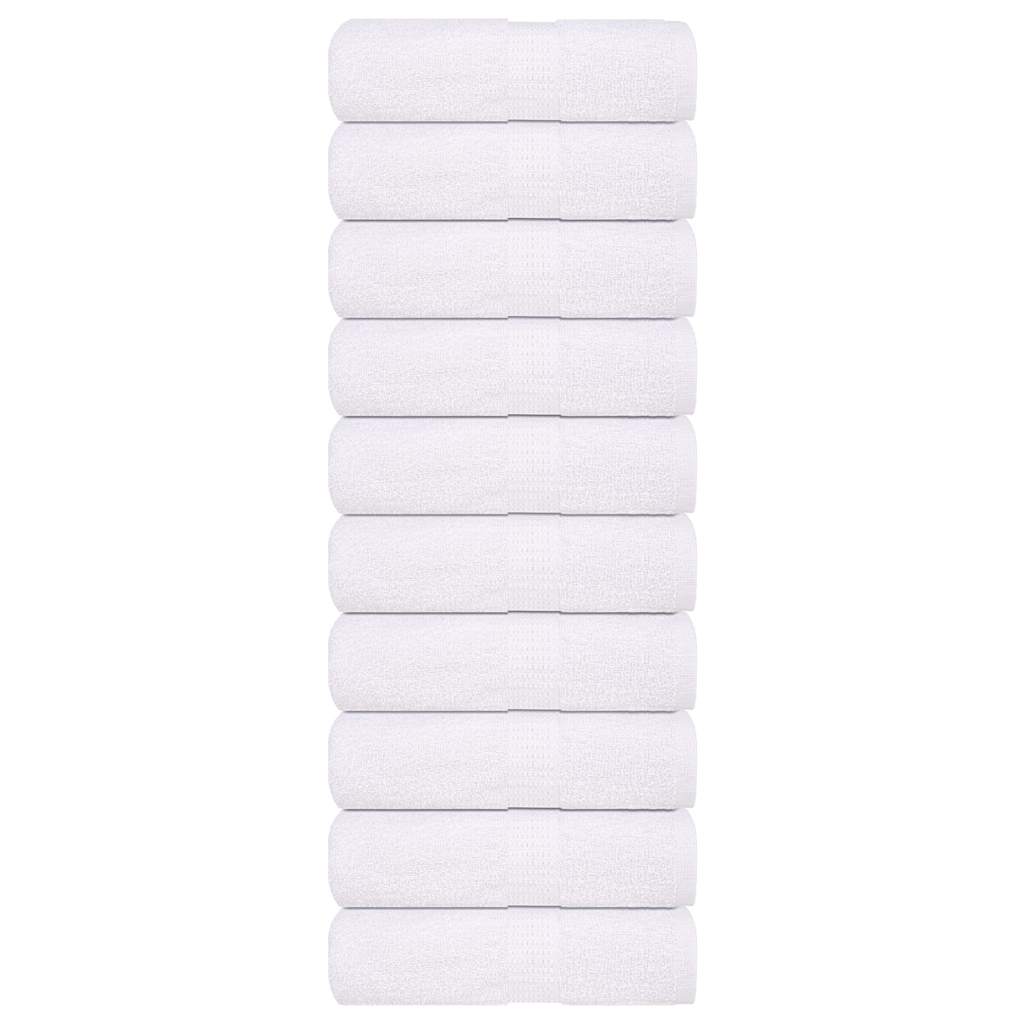 Waschhandtücher 10 Stück FROGN Weiß 30x30 cm 100% Baumwolle