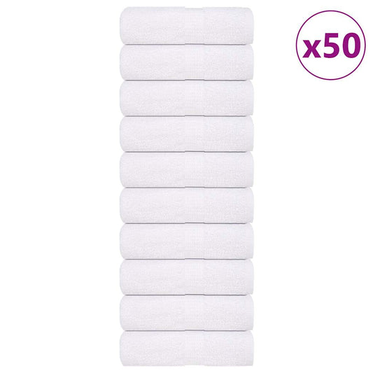 Gästetücher 50 Stk. Weiß 30x50 cm 360 g/m² 100% Baumwolle