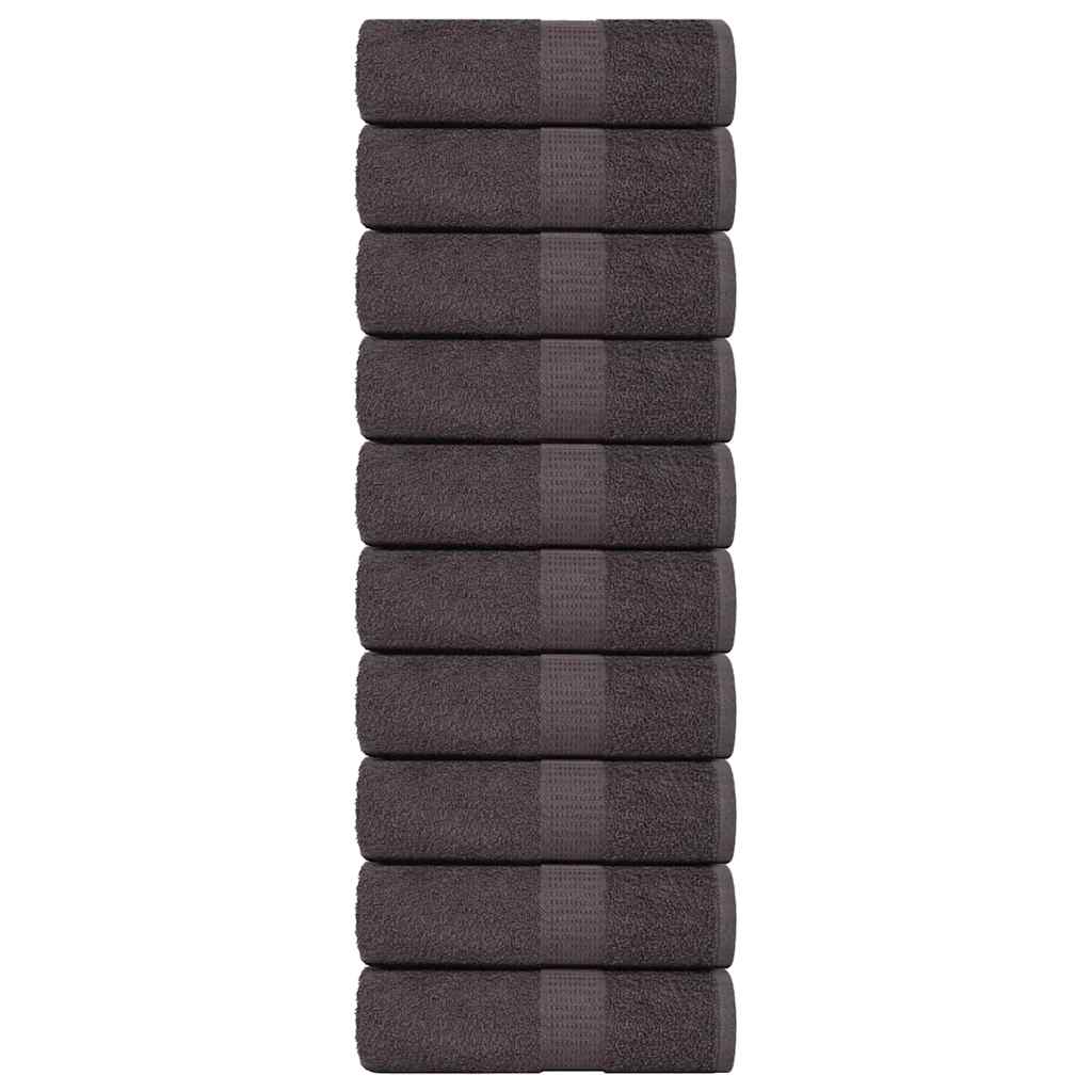 Waschhandtücher 10 Stück FROGN Anthrazit 30x30 cm 100% Baumwolle