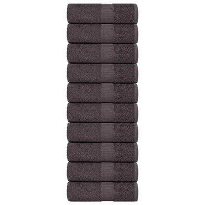 Waschhandtücher 10 Stück FROGN Anthrazit 30x30 cm 100% Baumwolle