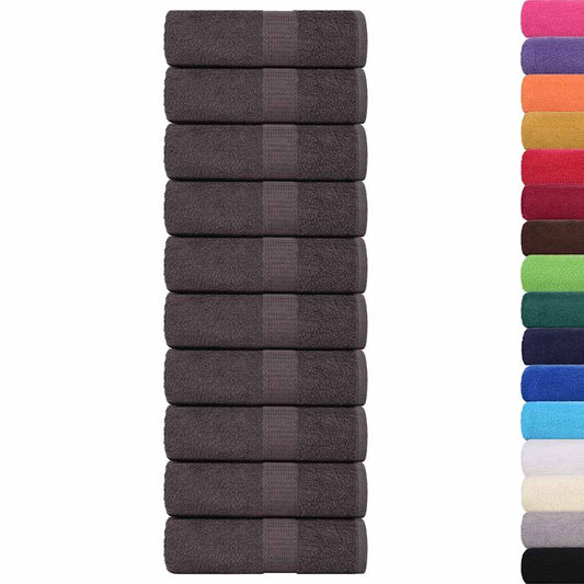 Waschhandtücher 10 Stück FROGN Anthrazit 30x30 cm 100% Baumwolle