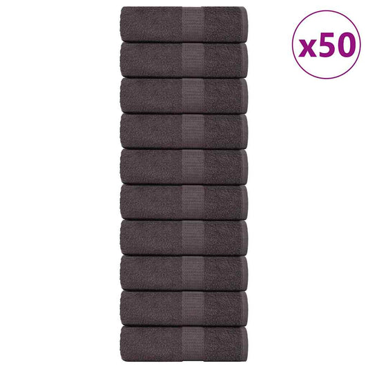 Waschhandtücher 50 Stück FROGN Anthrazit 30x30 cm 100% Baumwolle