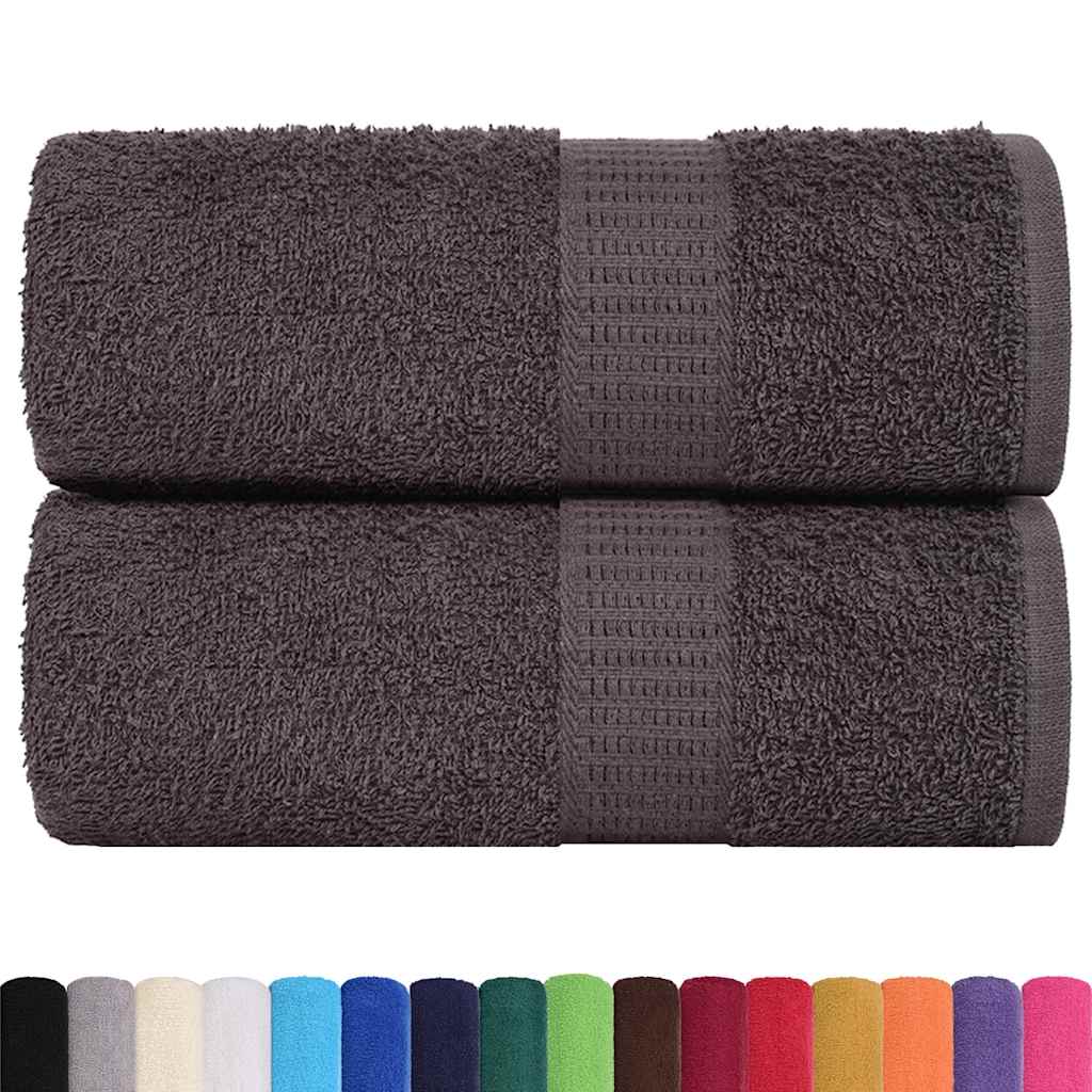 Gästetücher 2 Stk. Anthrazit 30x50 cm 360 g/m² 100% Baumwolle