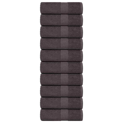 Gästetücher 10 Stk. Anthrazit 30x50 cm 360 g/m² 100% Baumwolle