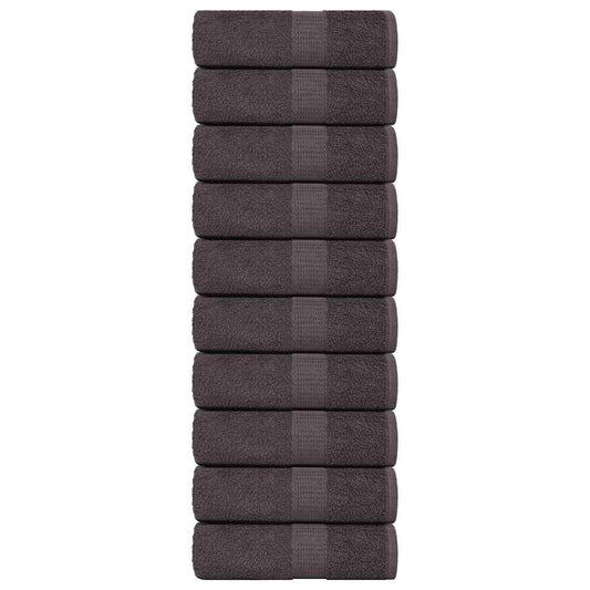 Gästetücher 10 Stk. Anthrazit 30x50 cm 360 g/m² 100% Baumwolle