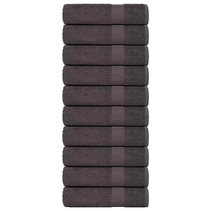 Handtücher 10 Stk. Anthrazit 50x100 cm 360 g/m² 100% Baumwolle