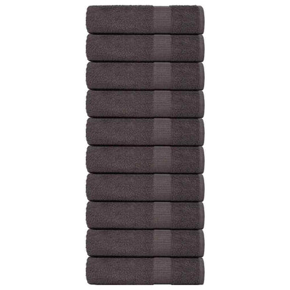 Duschtücher 10 Stk. Anthrazit 70x140 cm 360 g/m² 100% Baumwolle
