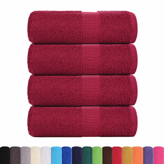 Waschhandtücher 4-tlg. FROGN Bordeaux 30x30 cm 100% Baumwolle