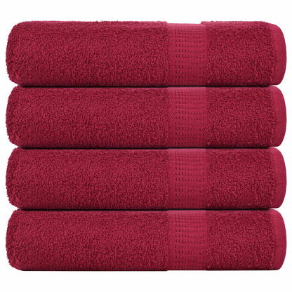 Duschtücher 4 Stk. Bordeauxrot 70x140cm 360 g/m² 100% Baumwolle