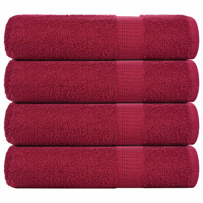 Badetücher 4 Stk. Bordeauxrot 100x150cm 360 g/m² 100% Baumwolle
