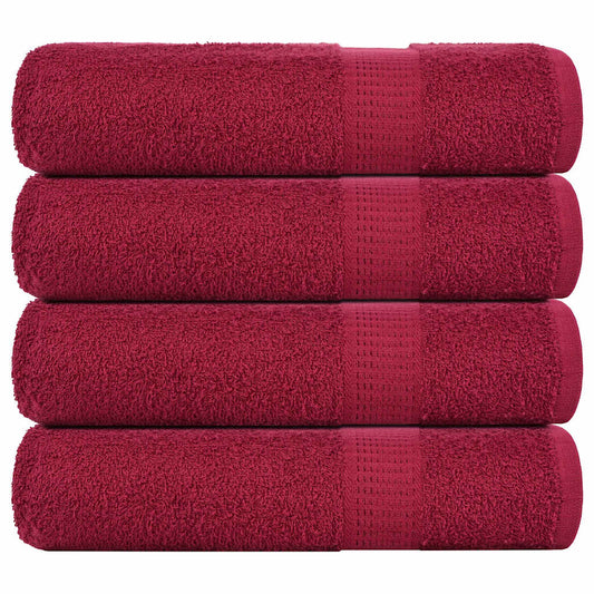 Badetücher 4 Stk. Bordeauxrot 100x150cm 360 g/m² 100% Baumwolle