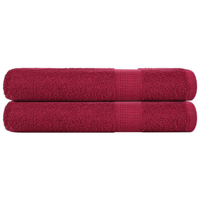 Saunatücher 2 Stk. Bordeauxrot 80x200cm 360 g/m² 100% Baumwolle