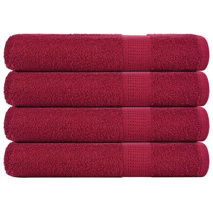 Handtücher 4 Stk. Bordeauxrot 100x200cm 360 g/m² 100% Baumwolle