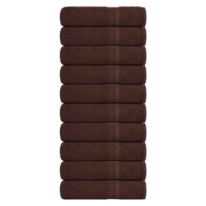 Handtücher 10 Stk. Braun 50x100 cm 360 g/m² 100% Baumwolle