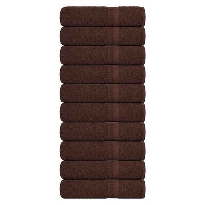 Duschtücher 10 Stk. Braun 70x140 cm 360 g/m² 100% Baumwolle