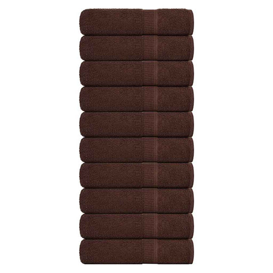 Duschtücher 10 Stk. Braun 70x140 cm 360 g/m² 100% Baumwolle