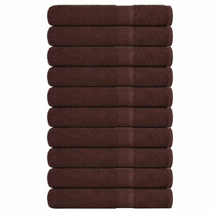 Saunatücher 10 Stk. Braun 80x200 cm 360 g/m² 100% Baumwolle