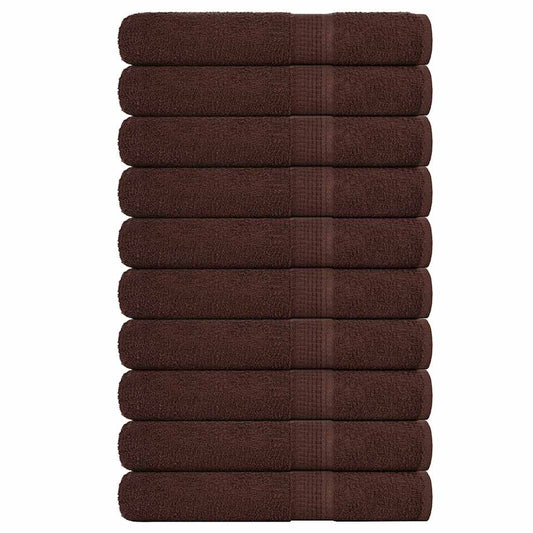 Saunatücher 10 Stk. Braun 80x200 cm 360 g/m² 100% Baumwolle