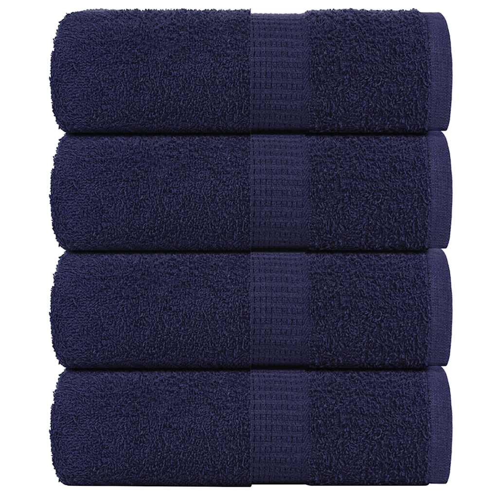 Waschhandtücher 4-tlg. FROGN Marineblau 30x30 cm 100% Baumwolle