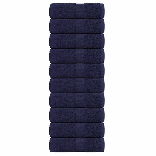 Waschhandtücher 10 Stück FROGN Marineblau 30x30 cm 100% Baumwolle