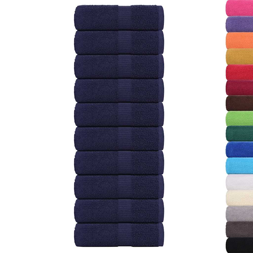Waschhandtücher 10 Stück FROGN Marineblau 30x30 cm 100% Baumwolle