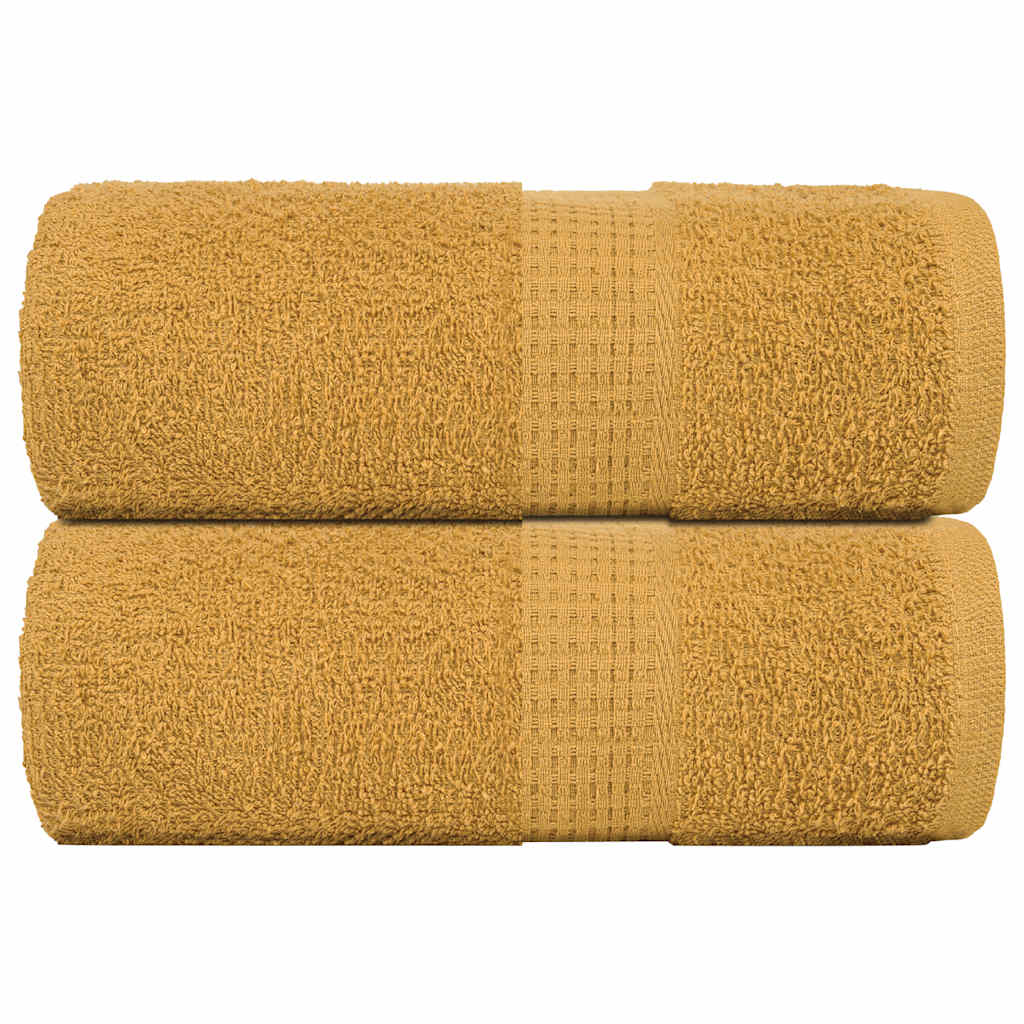 Waschhandtücher 2 Stück FROGN Gold 30x30 cm 100% Baumwolle