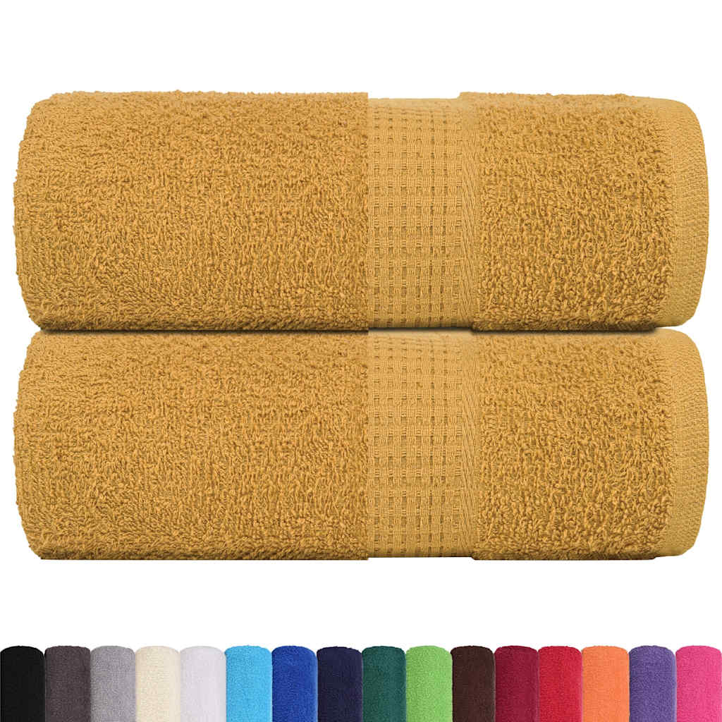 Waschhandtücher 2 Stück FROGN Gold 30x30 cm 100% Baumwolle