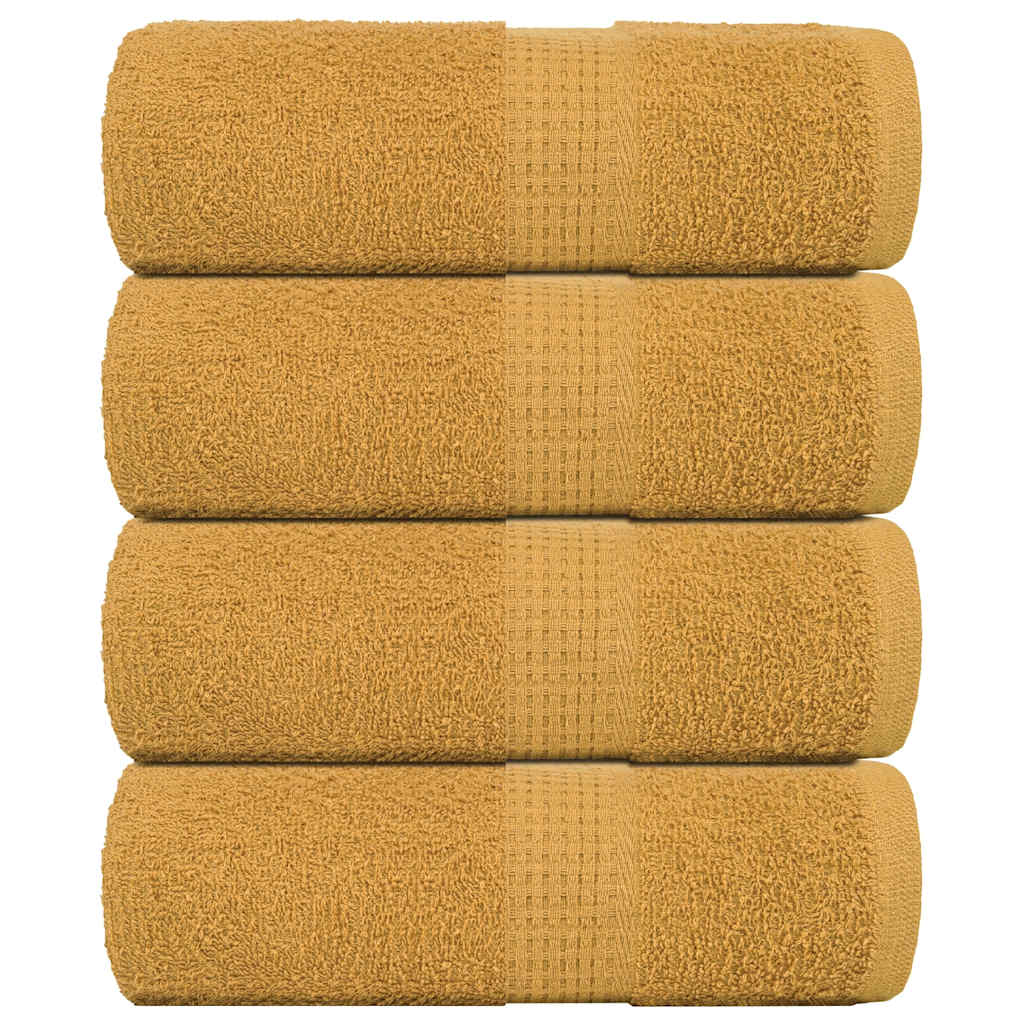 Waschhandtücher 4-tlg. FROGN Gold 30x30 cm 100% Baumwolle