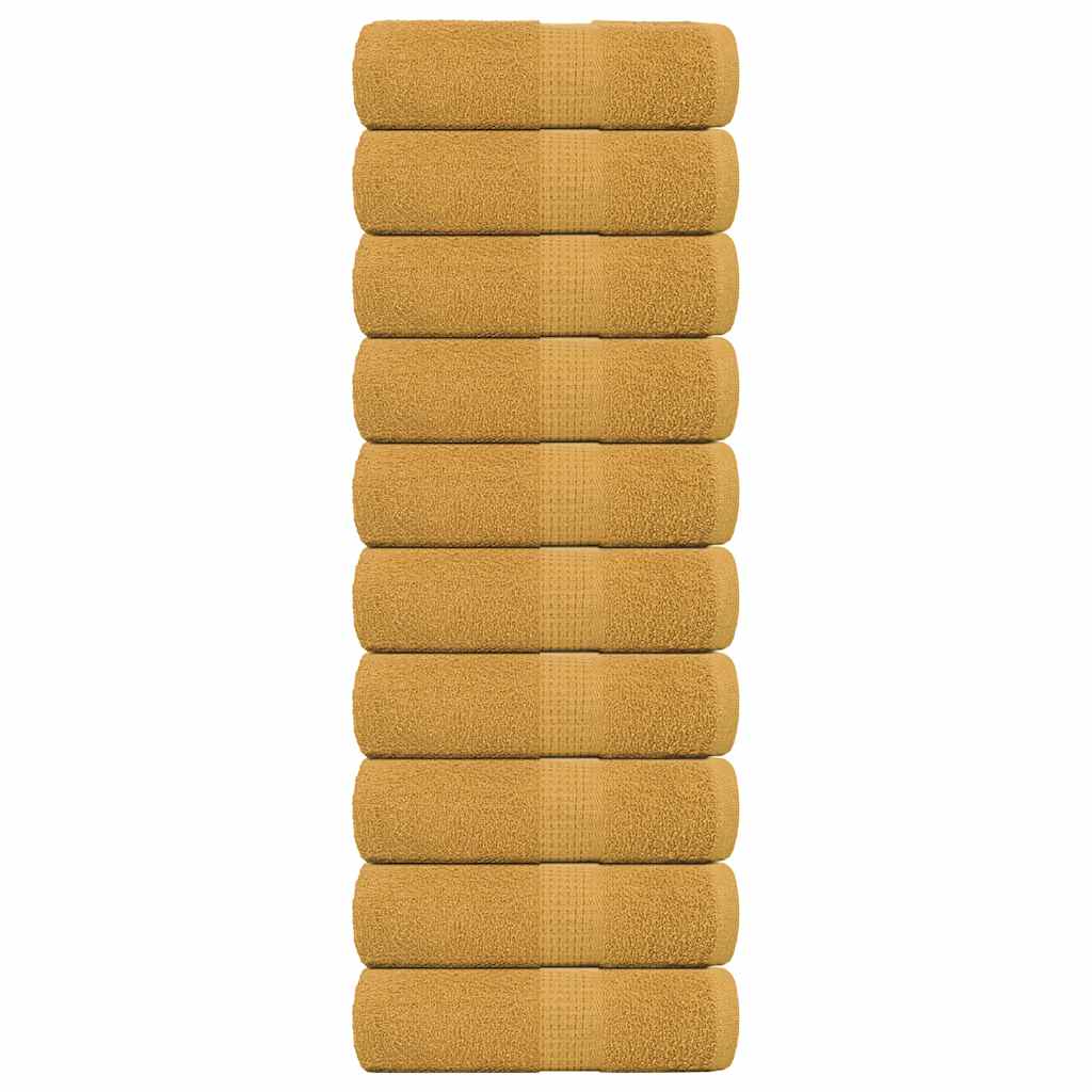 Waschhandtücher 10 Stück FROGN Gold 30x30 cm 100% Baumwolle