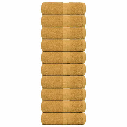 Waschhandtücher 10 Stück FROGN Gold 30x30 cm 100% Baumwolle