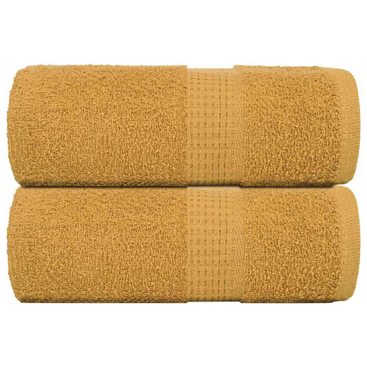 Gästetücher 2 Stk. Golden 30x50 cm 360 g/m² 100% Baumwolle