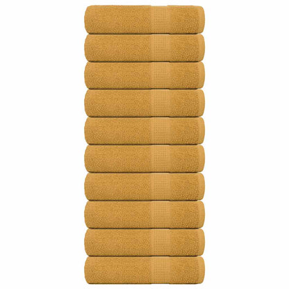 Handtücher 10 Stk. Golden 50x100 cm 360 g/m² 100% Baumwolle