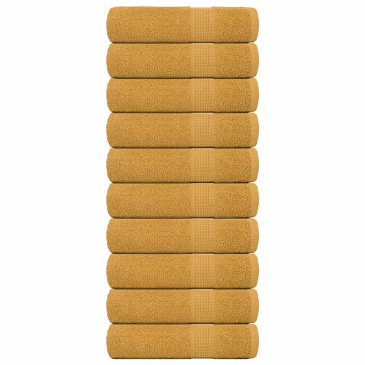 Handtücher 10 Stk. Golden 50x100 cm 360 g/m² 100% Baumwolle
