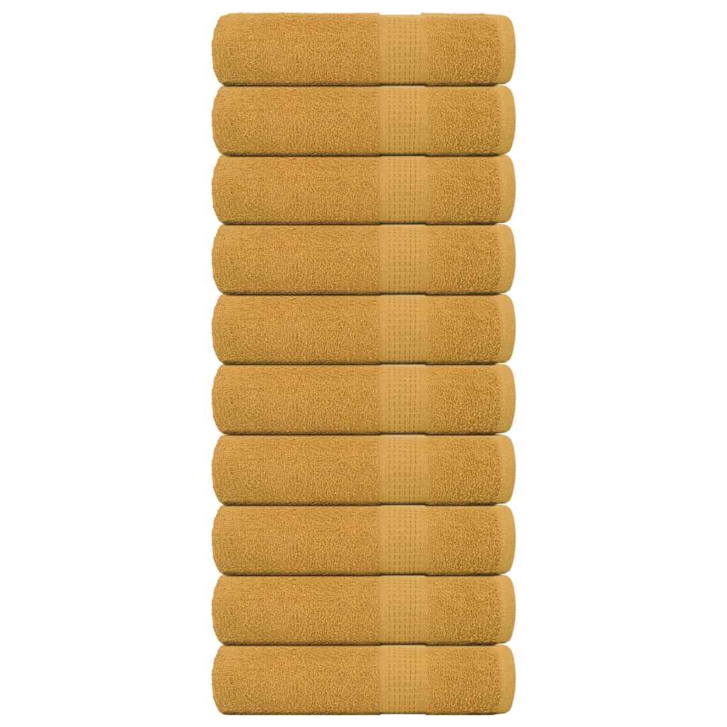 Duschtücher 10 Stk. Golden 70x140 cm 360 g/m² 100% Baumwolle